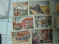 Propaganda photos on cardboard 1950. 355mm/240mm 6 pcs.