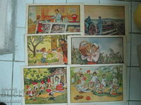 Propaganda photos on cardboard 1950. 355mm/240mm 6 pcs.