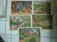 Propaganda photos on cardboard 1950. 355mm/240mm 5 pcs.