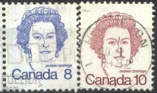 Σφραγισμένη βασίλισσα Ελισάβετ II 1973 1976 από τον Καναδά