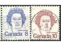 Ștampilată Regina Elisabeta a II-a 1973 1976 a Canadei