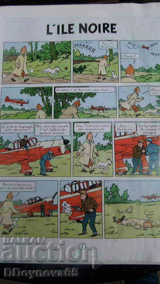 Auction Old comic Les aventures de Tintin Auction Old comic Les aventures de Tintin