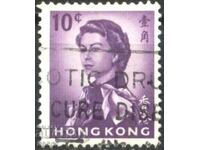 Ștampilată Regina Elisabeta a II-a 1962 din Hong Kong