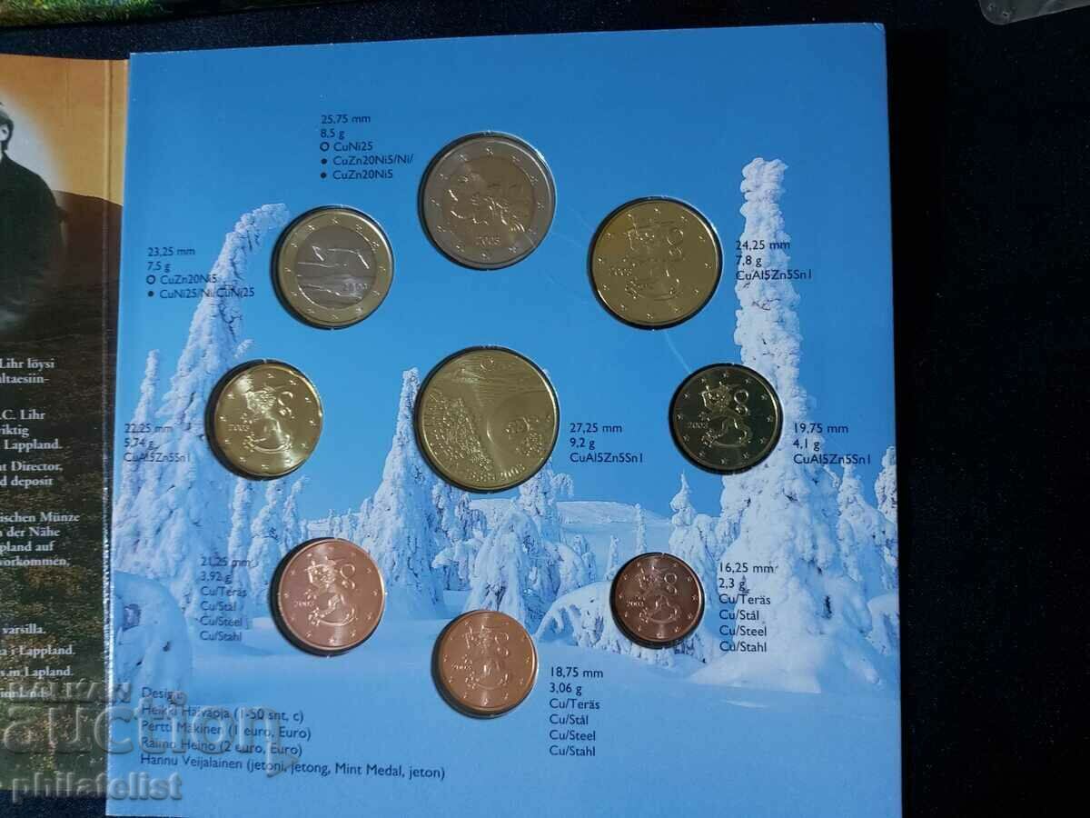 Finland 2003 bank euro set from 1 cent to 2 euro + medal with price 50.00 BGN | € 25.56 Finland 2003 bank euro set from 1 cent to 2 euro + medal with price 50.00 BGN | € 25.56