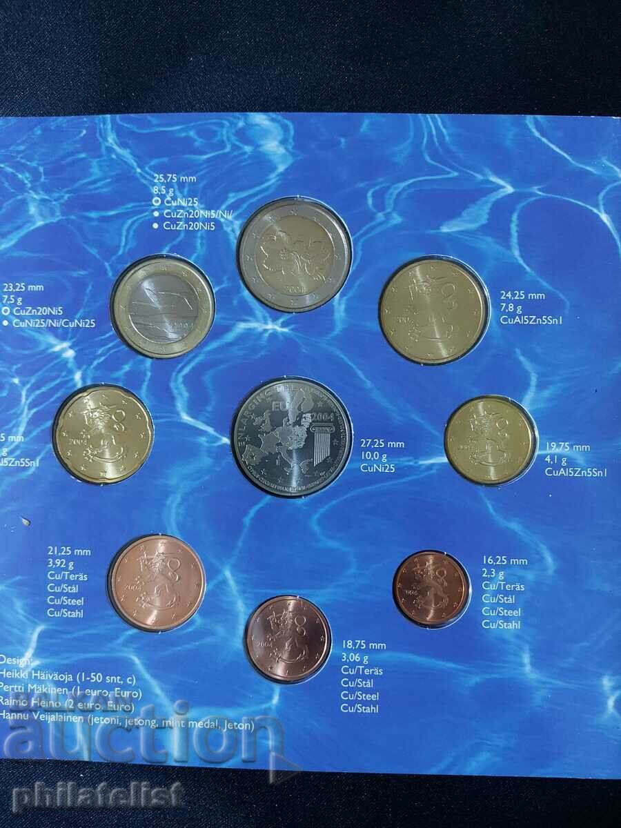 Finland 2004 bank euro set from 1 cent to 2 euro + medal with price 60.00 BGN | € 30.68 Finland 2004 bank euro set from 1 cent to 2 euro + medal with price 60.00 BGN | € 30.68