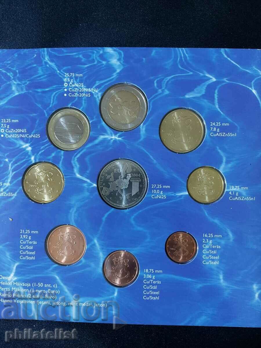 Finland 2004 bank euro set from 1 cent to 2 euro +medal BU with price 59.00 BGN | € 30.17