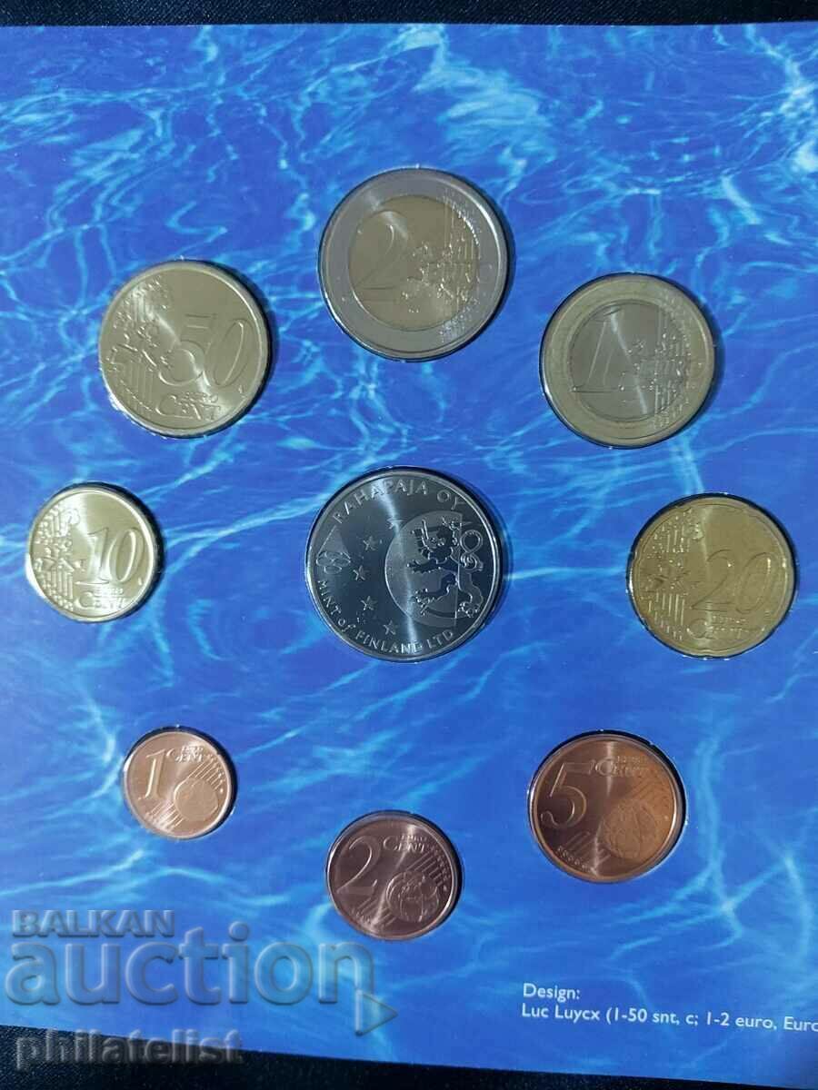 Auction  Finland 2004 bank euro set from 1 cent to 2 euro +medal BU