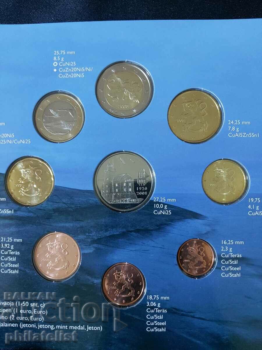 Finland 2008 bank euro set from 1 cent to 2 euro + medal with price 44.00 BGN | € 22.50 Finland 2008 bank euro set from 1 cent to 2 euro + medal with price 44.00 BGN | € 22.50