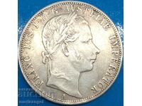 1 florin 1861 Austria A - Vienna Franz Joseph silver Patina