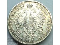 1 флорин 1886 Австрия А - Вена Франц Йозеф I  сребро