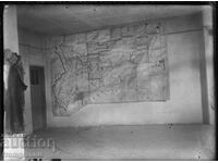Glass negative, with a military map of the Doiran Lake