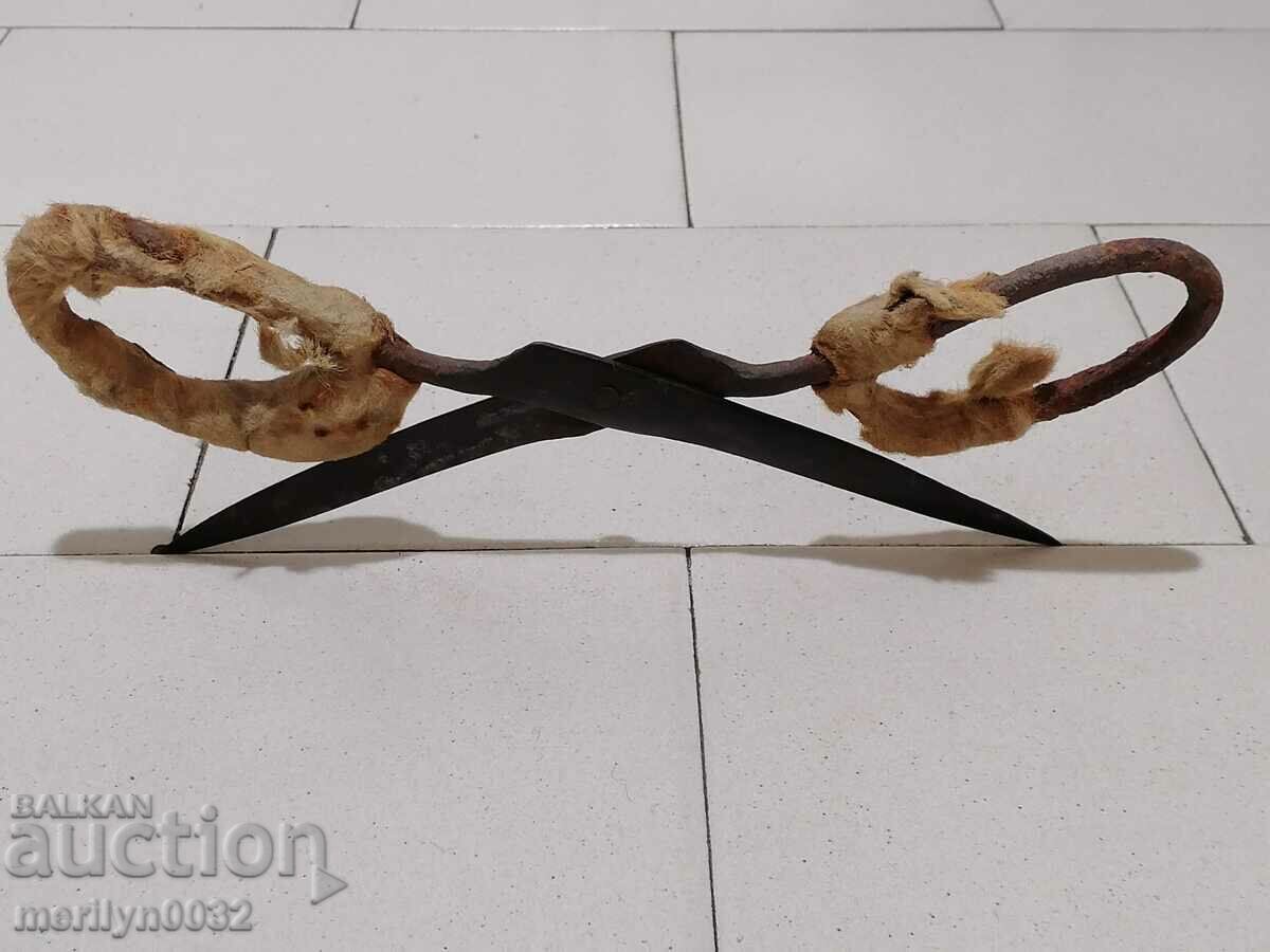 Παλιό σφυρήλατο ψαλίδι, σφυρήλατο σίδερο - 5