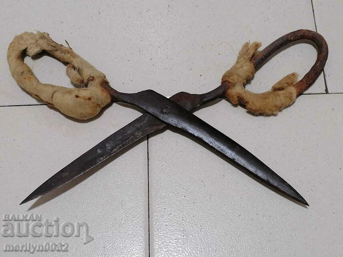 Παλιό σφυρήλατο ψαλίδι, σφυρήλατο σίδερο - 7