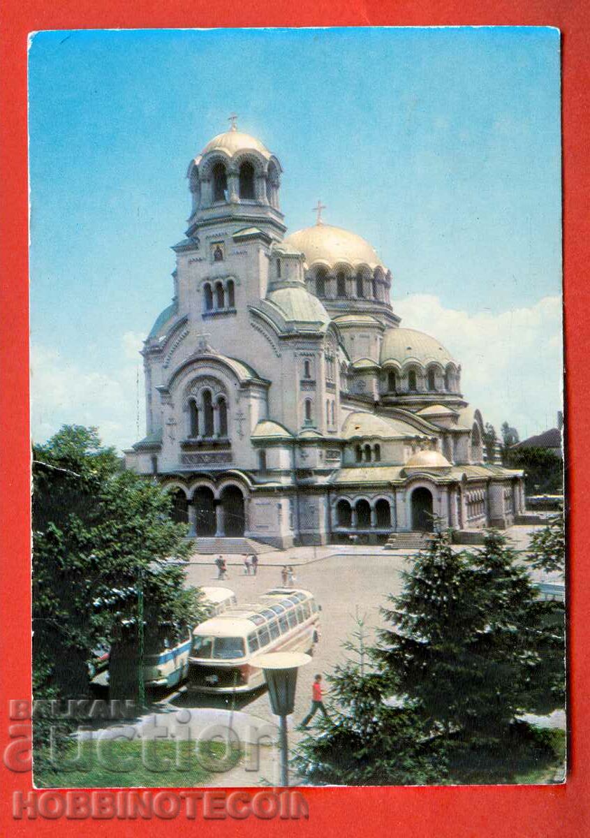 BULGARIA TRAVELED CARD SOFIA ALEXANDER NEVSKY 1963 RD