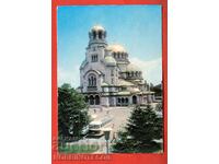 BULGARIA TRAVELED CARD SOFIA ALEXANDER NEVSKY 1963 RD