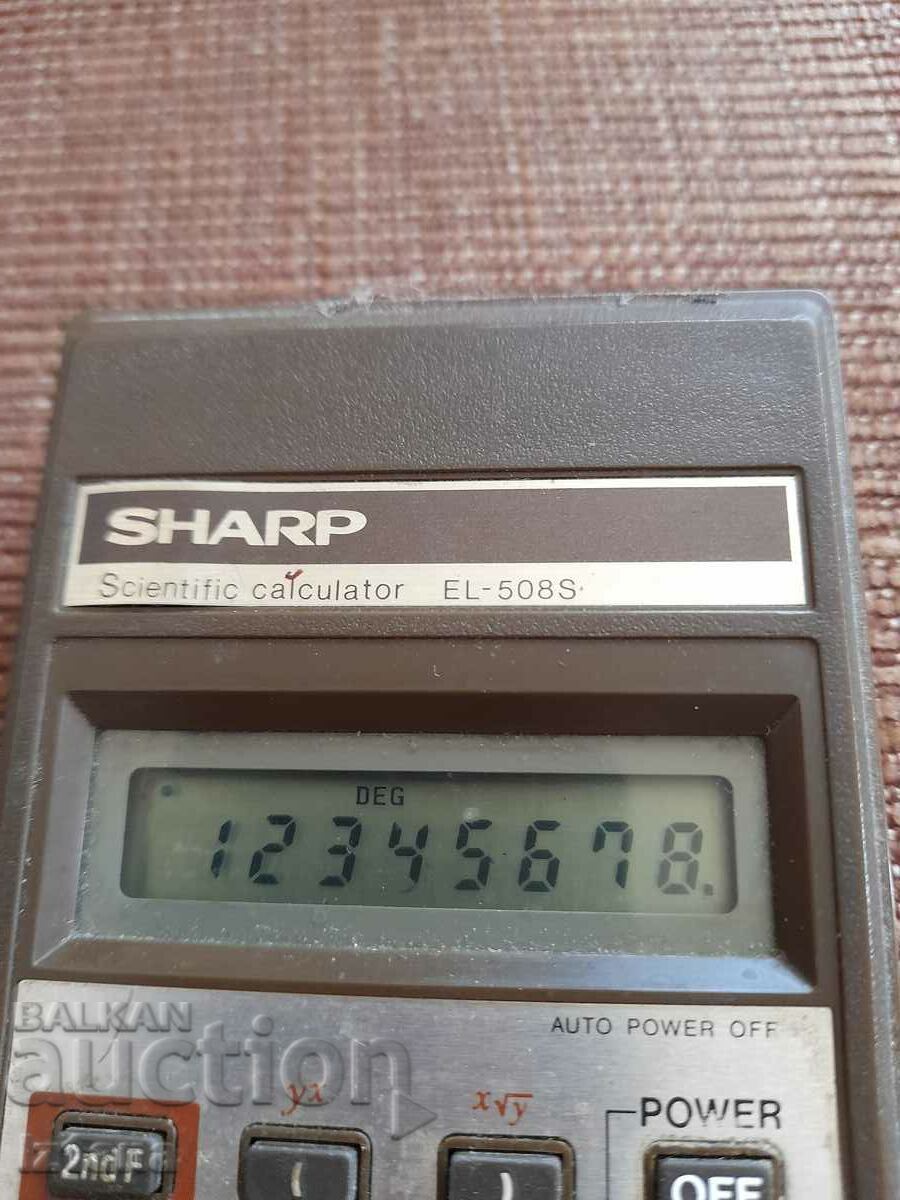 Auction Old Sharp EL 508S calculator Auction Old Sharp EL 508S calculator