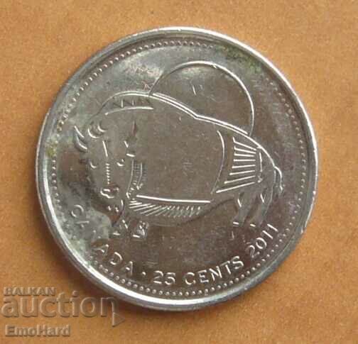 Canada 25 cents - 2011 Water Buffalo