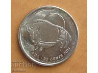 Канада 25 цента   - 2011 Воден бивол