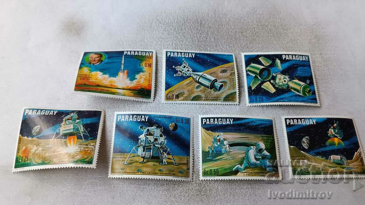 Timbre postale PARAGUAY Kosm. Programul APOLO