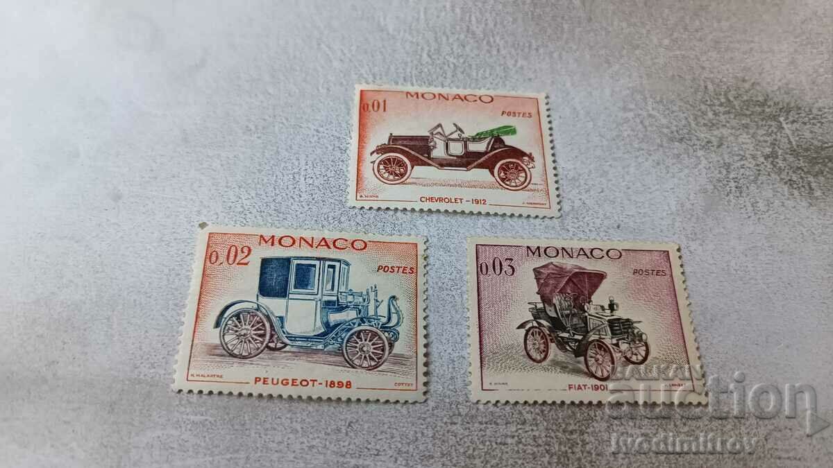 Пощенски марки MONACO Ретро леки автомобили