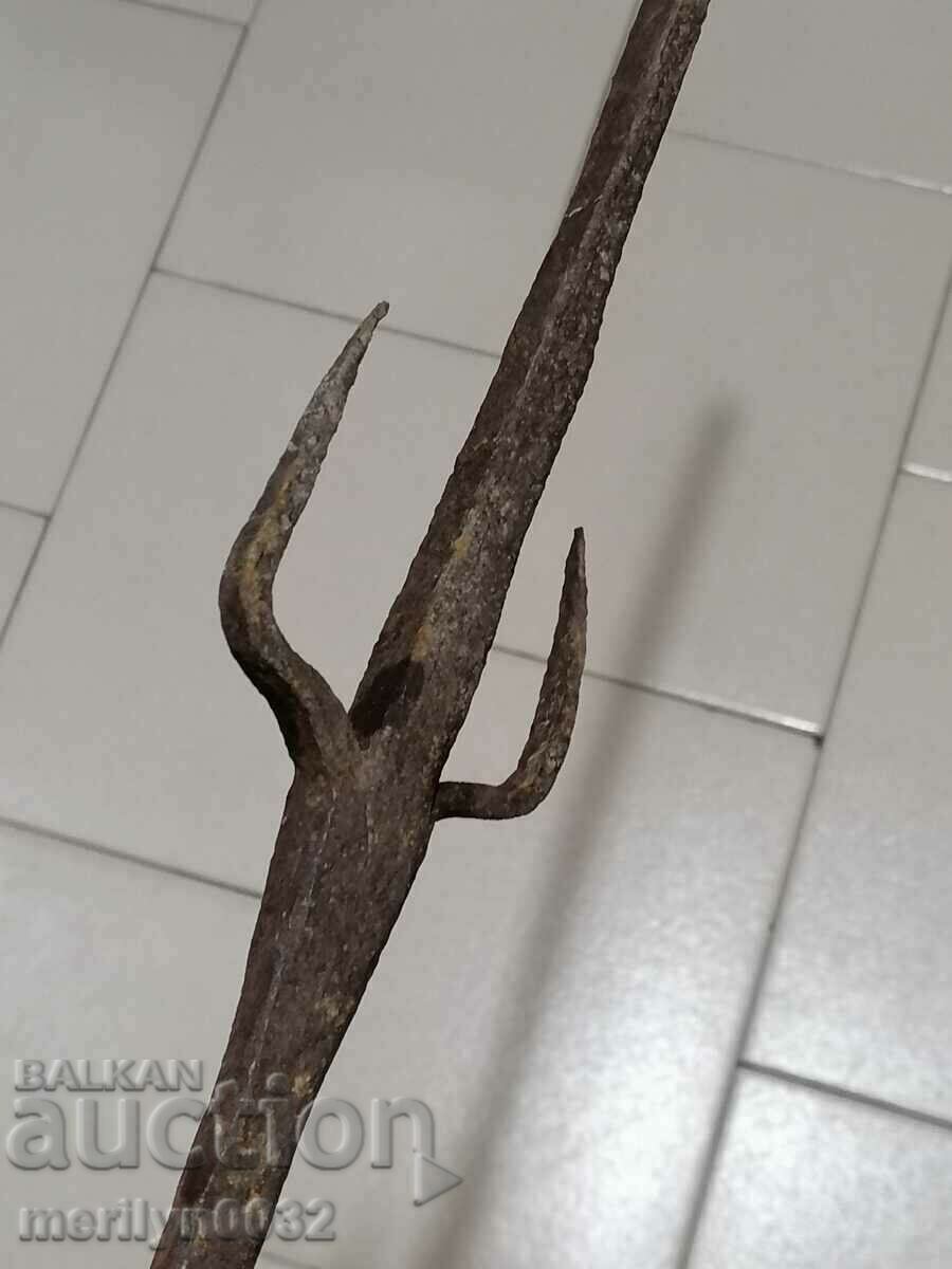 Old wrought iron skewer for roasting lambs turkeys game wrought iron - 6 Old wrought iron skewer for roasting lambs turkeys game wrought iron - 6