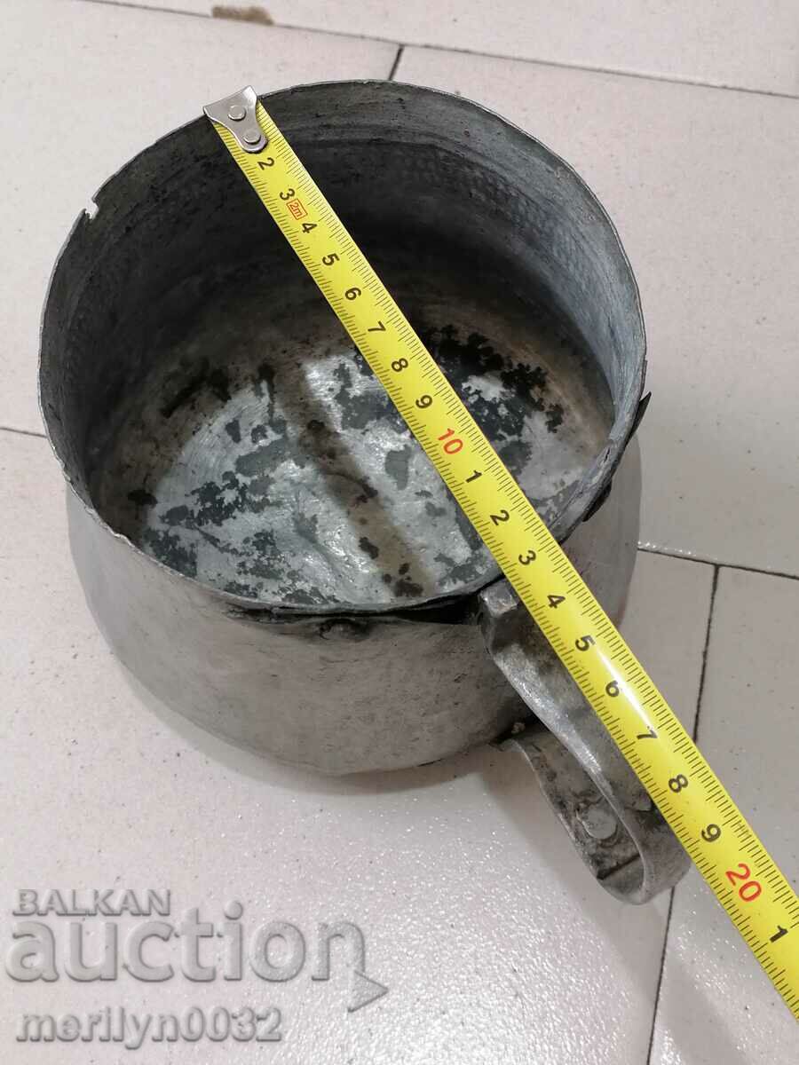 Old tinned kettle, pit, copper, cauldron, cauldron, kettle - 5