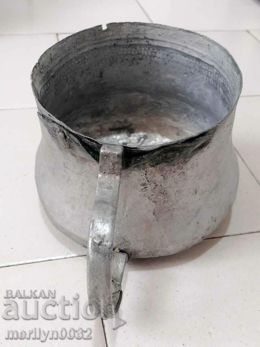 Old tinned kettle, pit, copper, cauldron, cauldron, kettle - 6