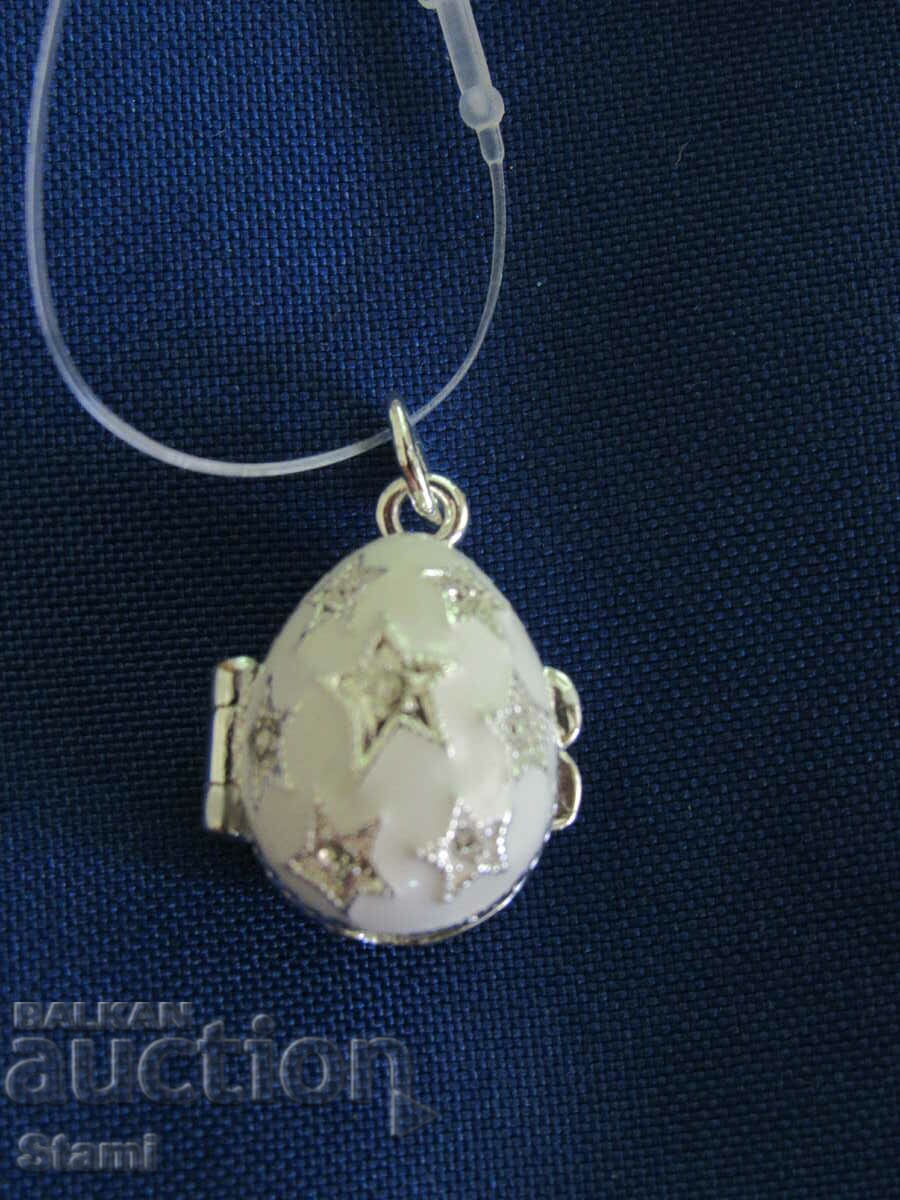 Auction Fine women's pendant necklace - Faberge egg, new Auction Fine women's pendant necklace - Faberge egg, new