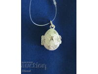 Fine women's pendant necklace - Faberge egg, new