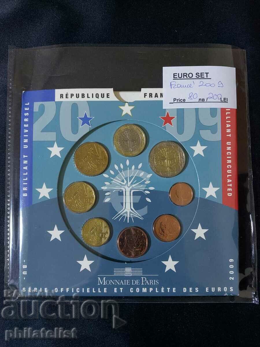 France 2009 -Complete bank euro set from 1 cent to 2 euros