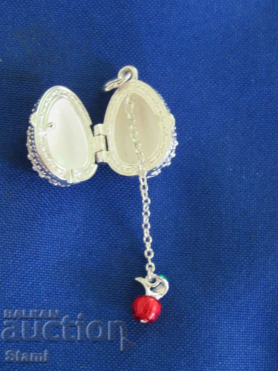 Colier cu pandantiv de dama rafinat - ou Faberge, nou - 5 Colier cu pandantiv de dama rafinat - ou Faberge, nou - 5