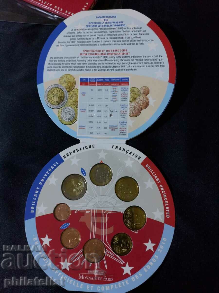 Auction France 2010 -Complete bank euro set from 1 cent to 2 euros Auction France 2010 -Complete bank euro set from 1 cent to 2 euros