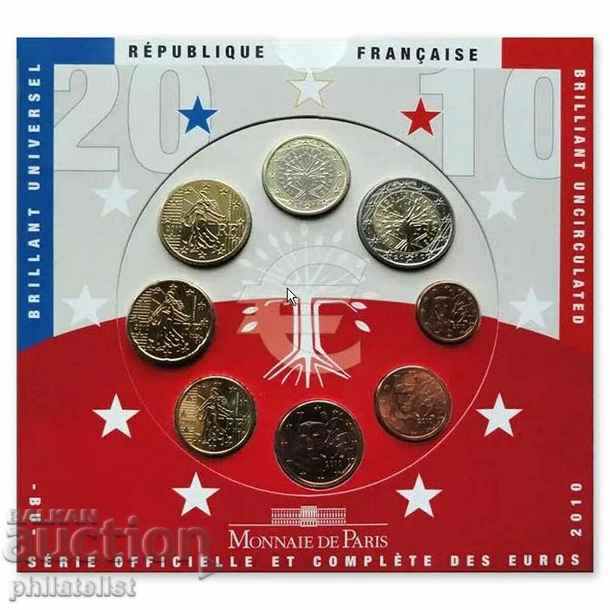 Delivery of France 2010 -Complete bank euro set from 1 cent to 2 euros Delivery of France 2010 -Complete bank euro set from 1 cent to 2 euros