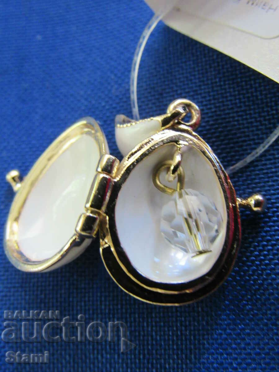 Colier cu pandantiv de dama rafinat - ou Faberge, nou - 7 Colier cu pandantiv de dama rafinat - ou Faberge, nou - 7