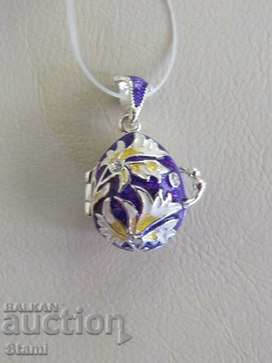 Auction Fine women's pendant necklace - Faberge egg, new Auction Fine women's pendant necklace - Faberge egg, new