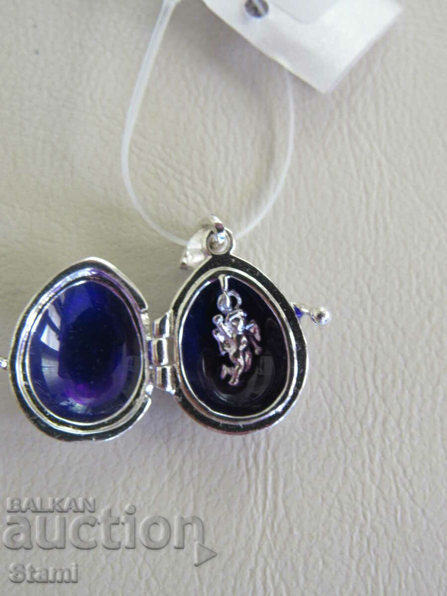 Fine women's pendant necklace - Faberge egg, new - 6 Fine women's pendant necklace - Faberge egg, new - 6