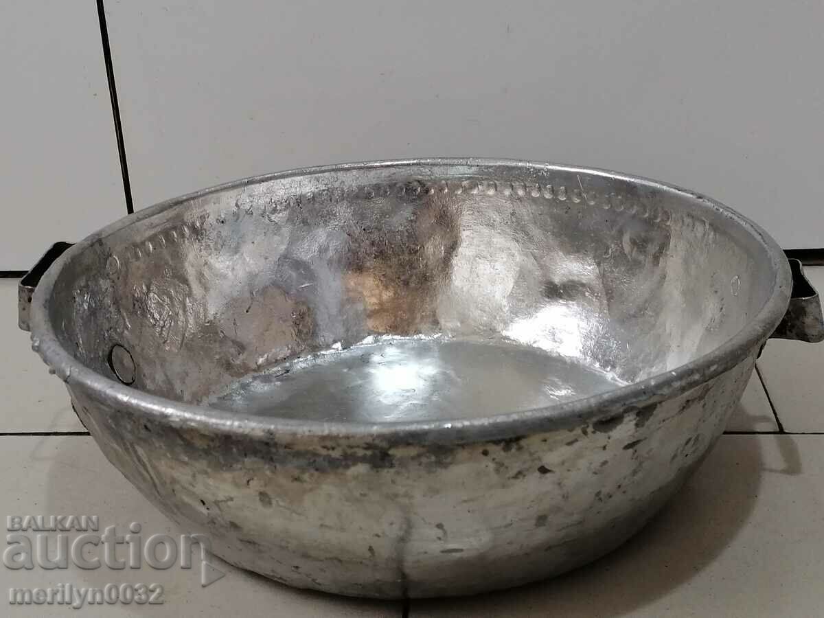 Tinned tray, household dish, copper, blue - 7 Tinned tray, household dish, copper, blue - 7