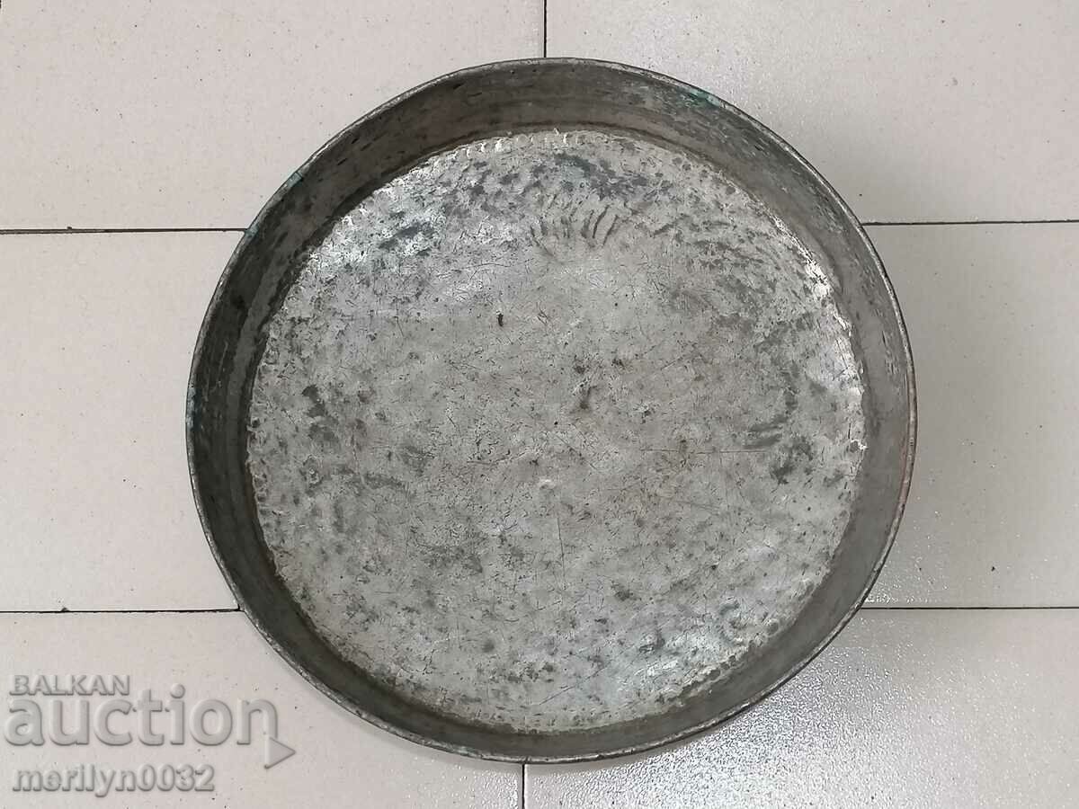 Tinned tray, household dish, copper, blue with price 64.00 BGN | € 32.72 Tinned tray, household dish, copper, blue with price 64.00 BGN | € 32.72