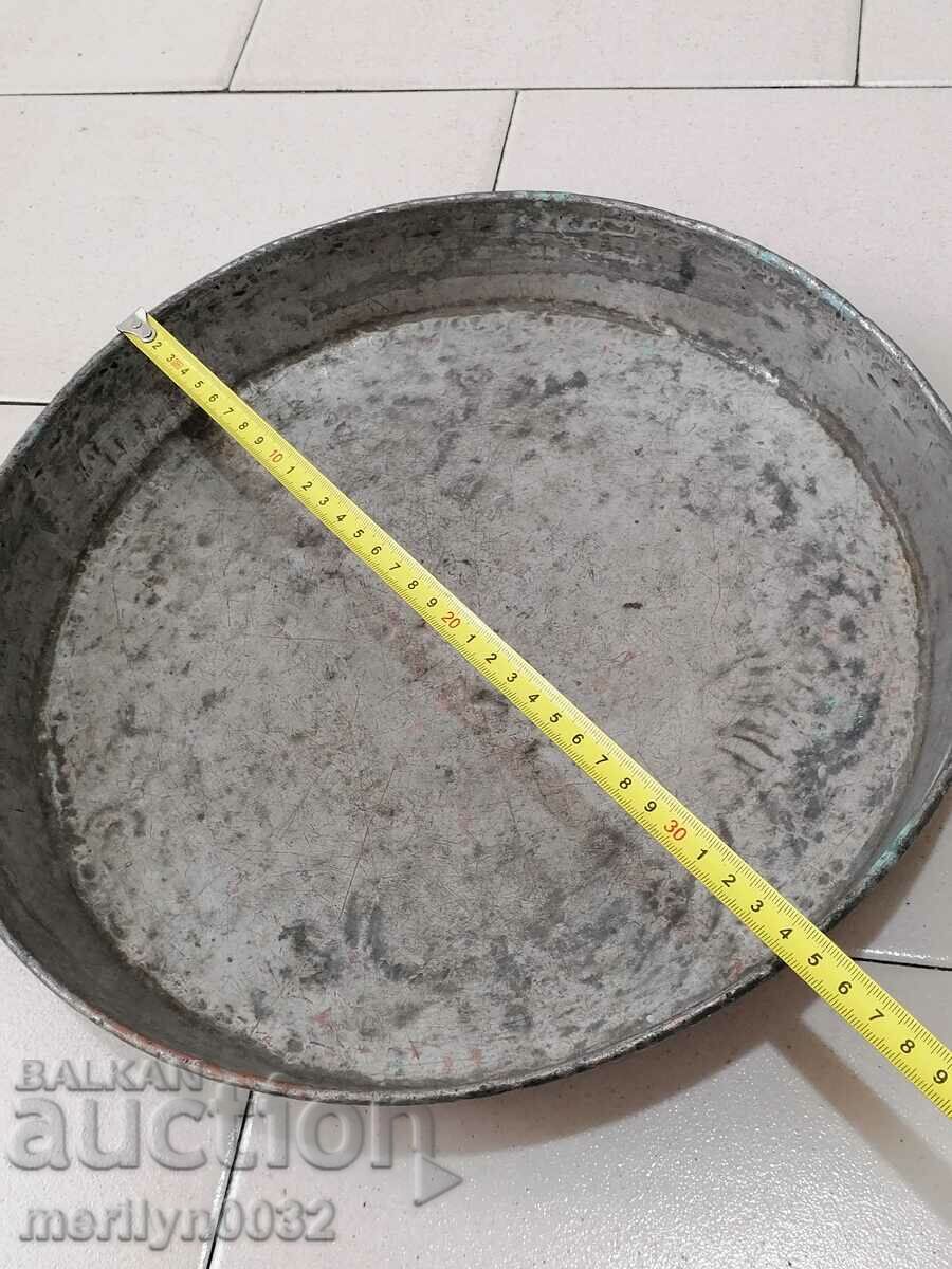 Delivery of Tinned tray, household dish, copper, blue Delivery of Tinned tray, household dish, copper, blue