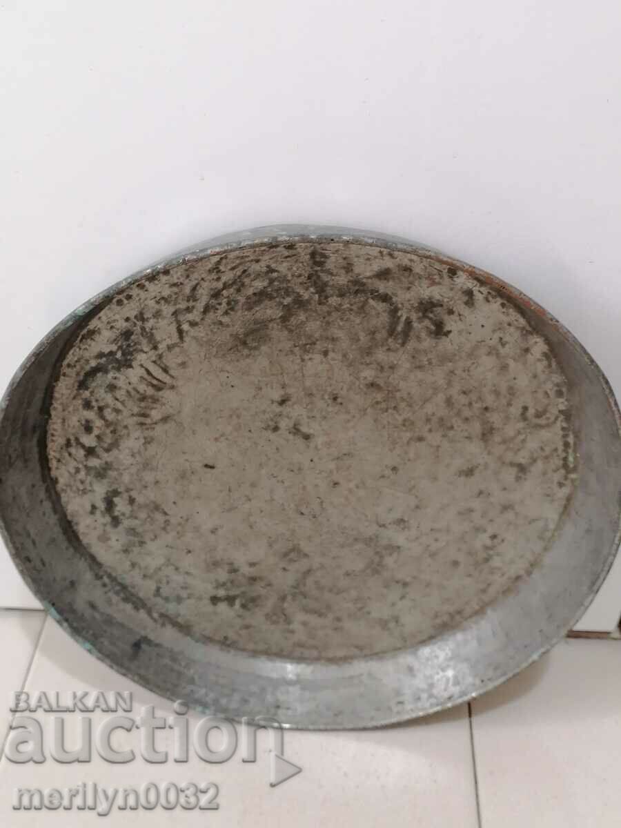 Tinned tray, household dish, copper, blue - 5 Tinned tray, household dish, copper, blue - 5
