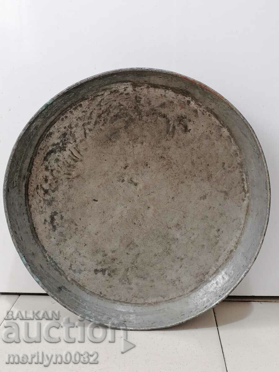 Tinned tray, household dish, copper, blue - 6 Tinned tray, household dish, copper, blue - 6