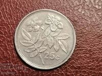 Малта 25 цента 1993 год