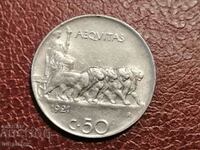 1921 50 centesimi R Italy