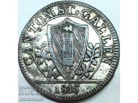 Switzerland 1 batzen 1815 canton St. Gallen silver - quite rare
