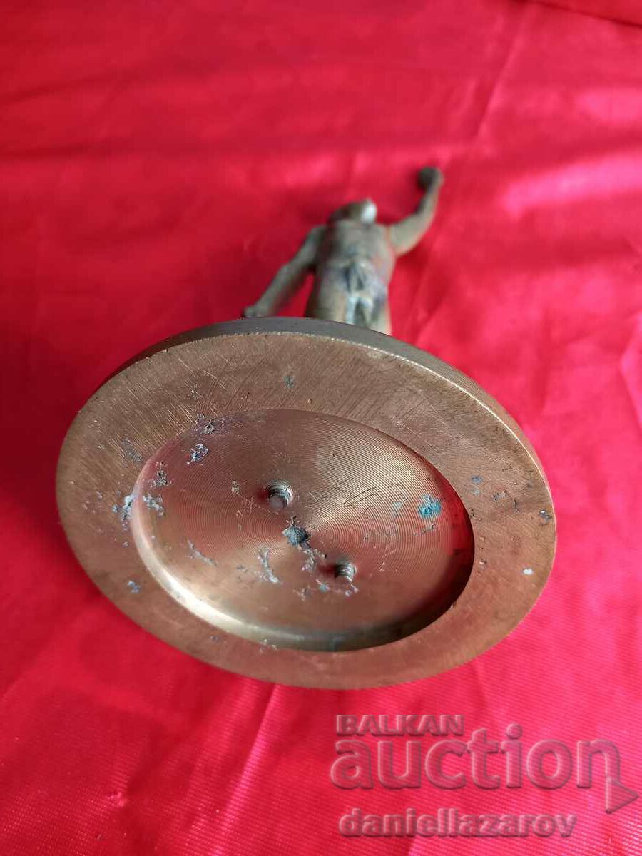 Delivery of Old Small Bronze Plastic, Statuette ATHLETE 1930s Delivery of Old Small Bronze Plastic, Statuette ATHLETE 1930s