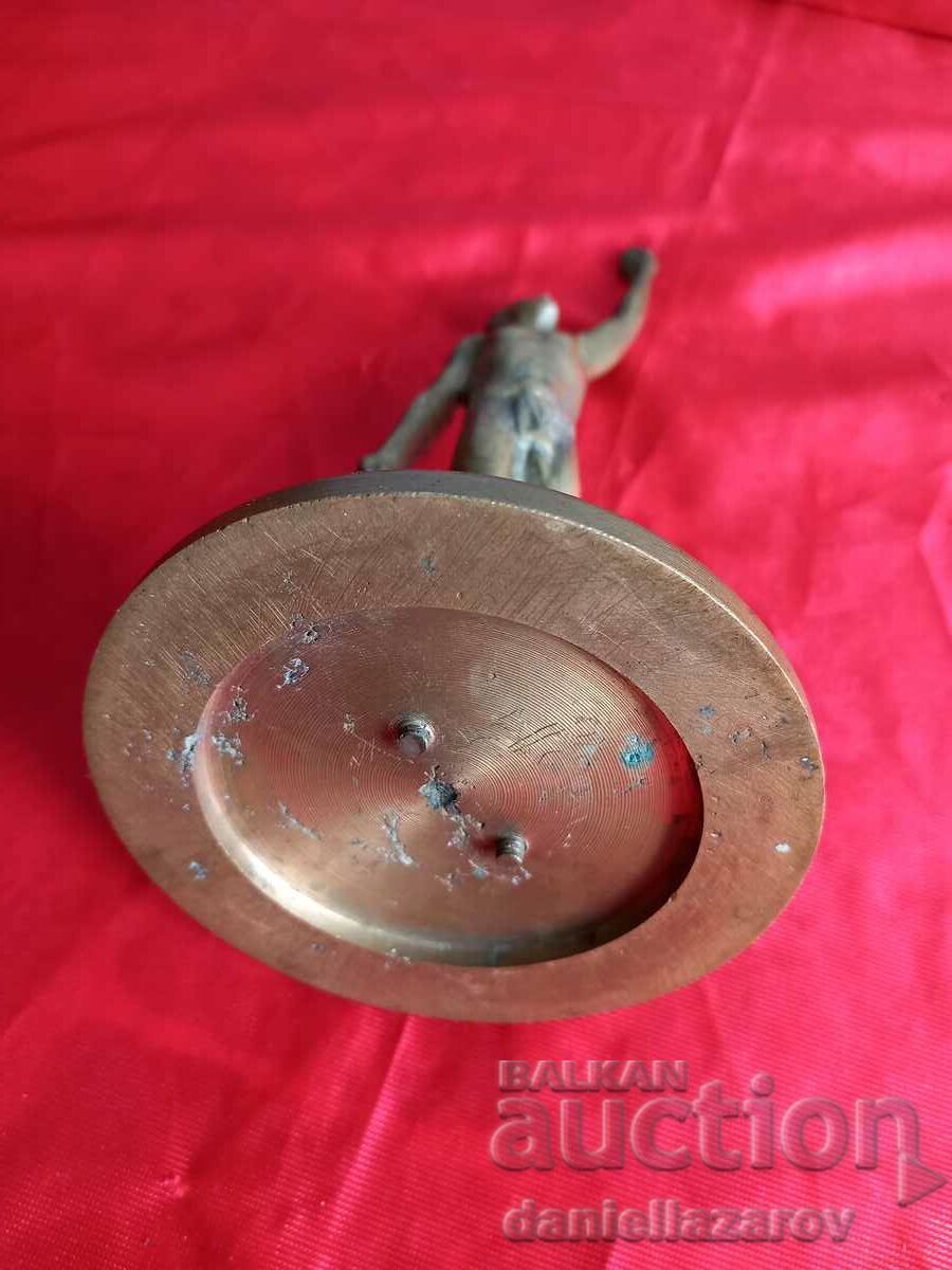 Livrarea Plastic Vechi Bronz Mic, Statueta ATLET 1930