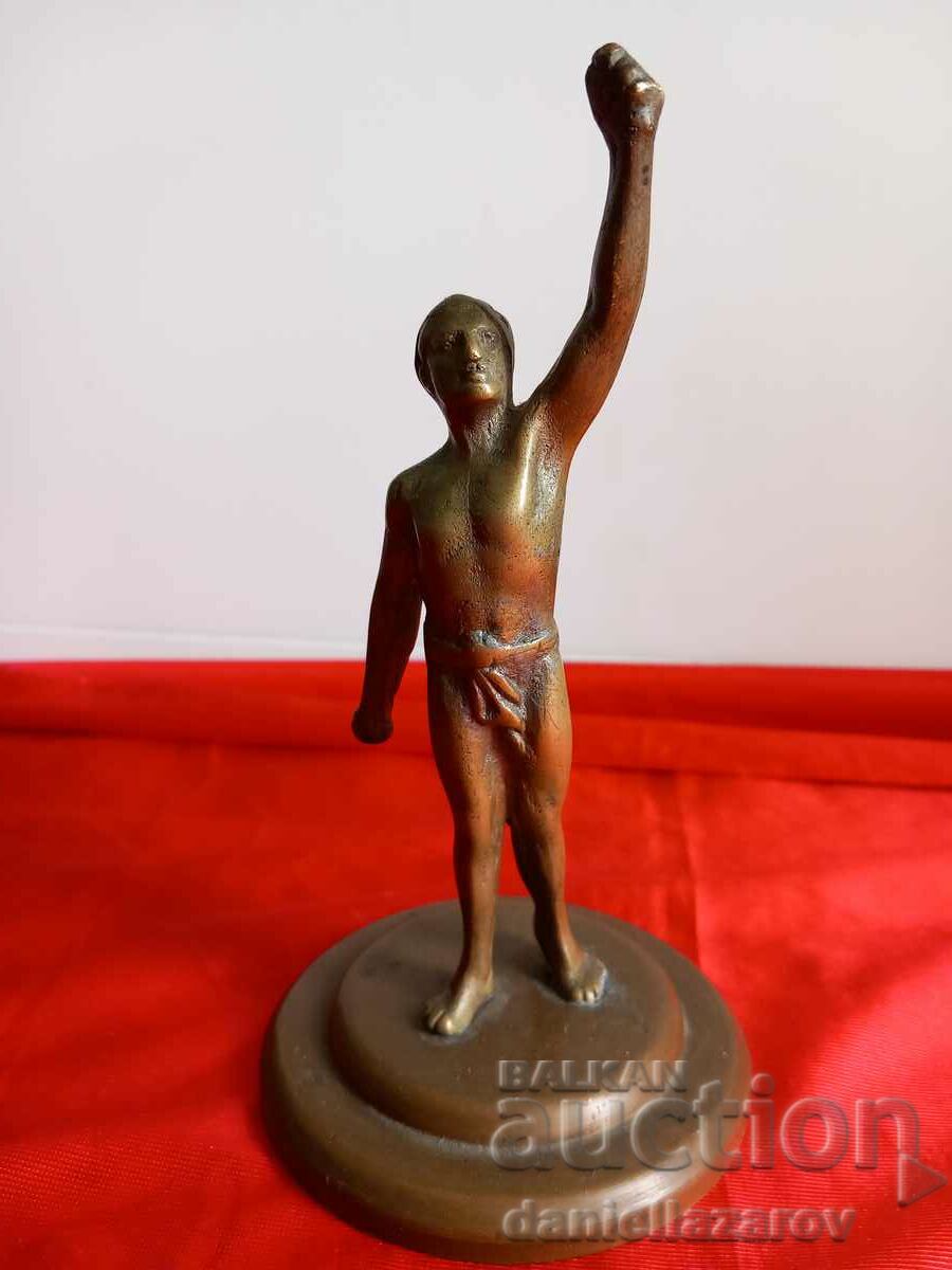 Old Small Bronze Plastic, Statuette ATHLETE 1930s