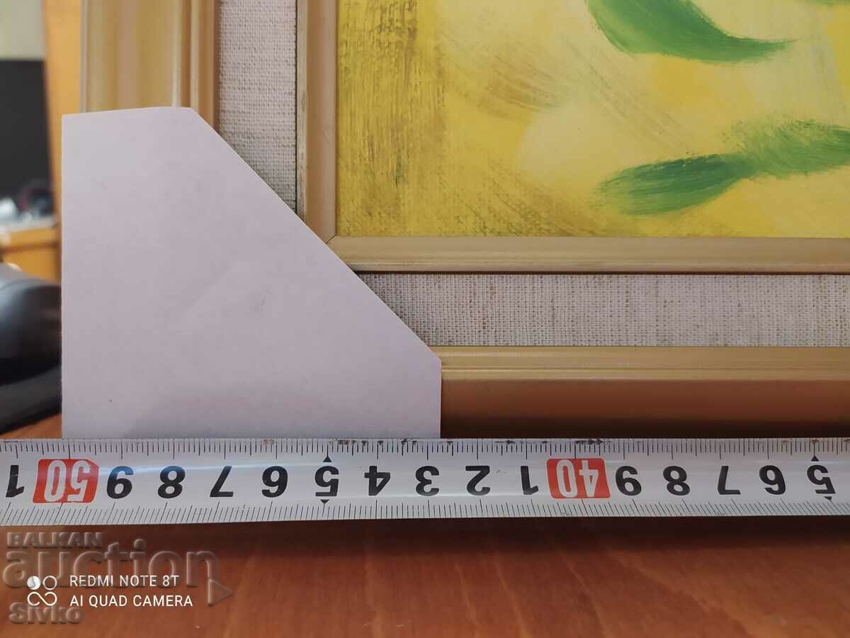 Oil painting canvas vase with flowers and letter with price 29.99 BGN | € 15.33 Oil painting canvas vase with flowers and letter with price 29.99 BGN | € 15.33