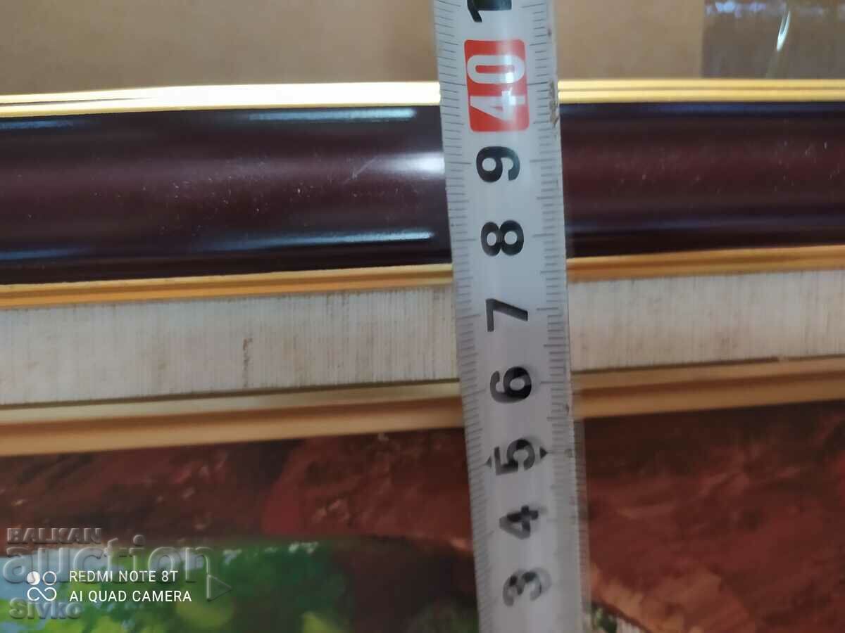 Auction  Painting oil canvas city fountain