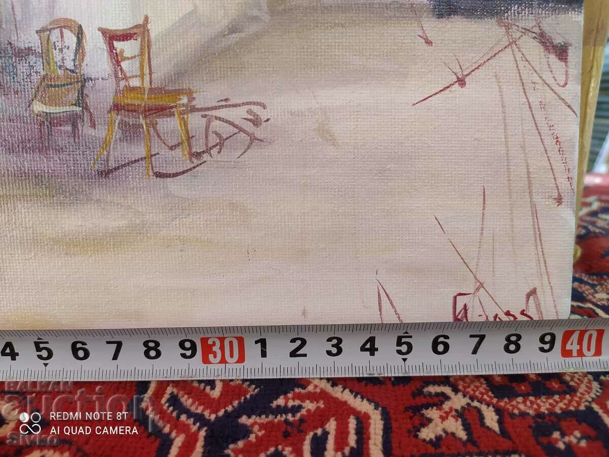 Oil painting on canvas the village pub signature with price 69.99 BGN | € 35.79 Oil painting on canvas the village pub signature with price 69.99 BGN | € 35.79